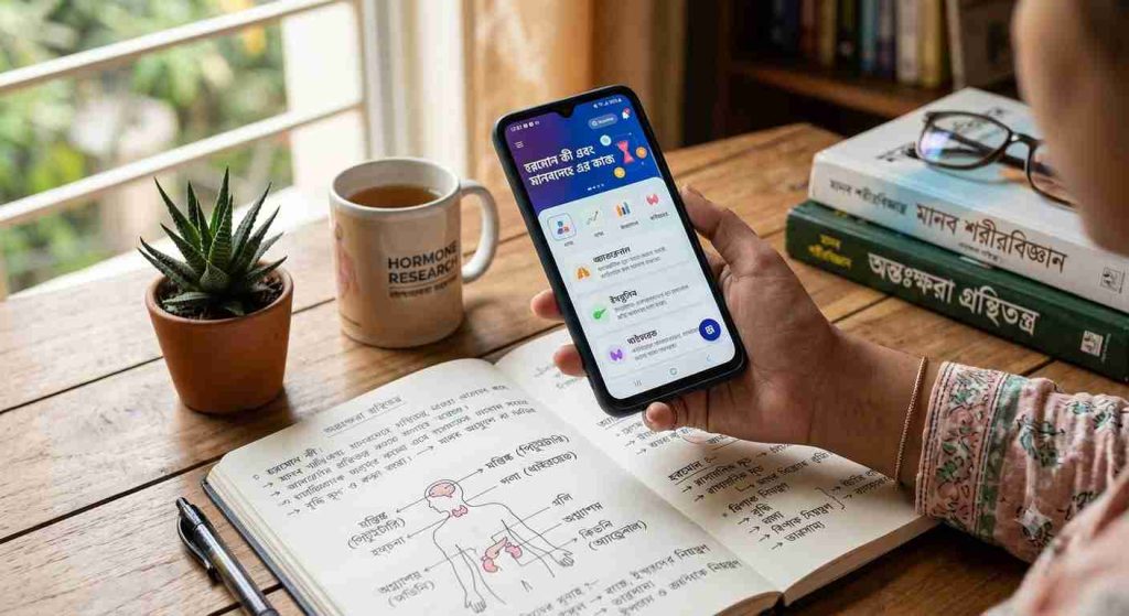 হরমোন: Hormone. প্রকারভেদ, কাজ এবং শরীরে হরমোনের ভারসাম্য রক্ষার উপায়: 79 হরমোন